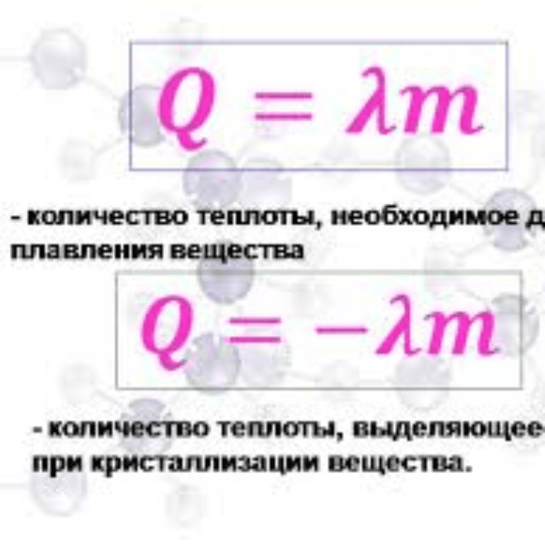 УДЕЛЬНАЯ ТЕПЛОТА ПЛАВЛЕНИЯ